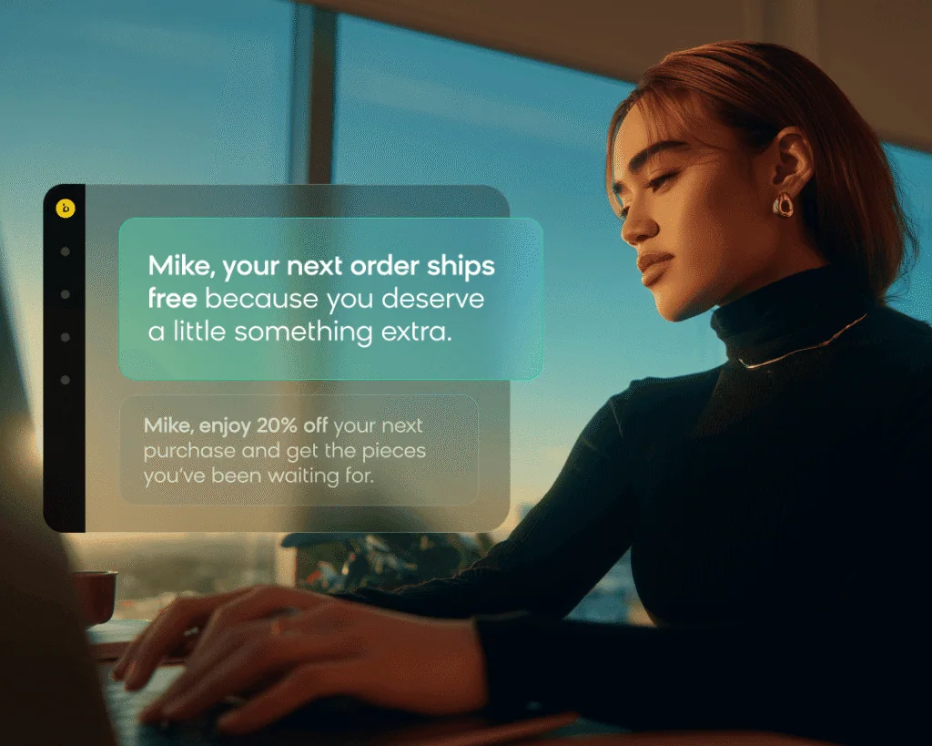 Marketer using dynamic email content to create truly personalized content for customers