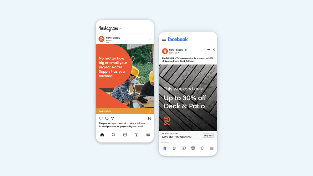 Bloomreach showcasing how to lower CAC with segments based on their LTV or purchase intent, with examples of Instagram and Facebook ads