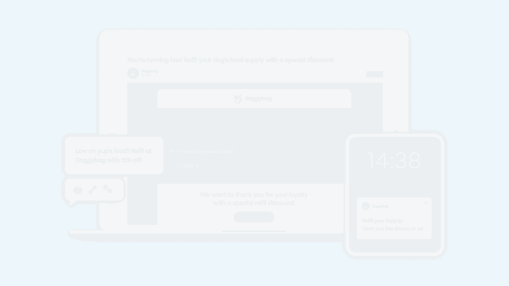 Bloomreach showing how their product can boost repeat purchase rate with frequency-based replenishment campaigns