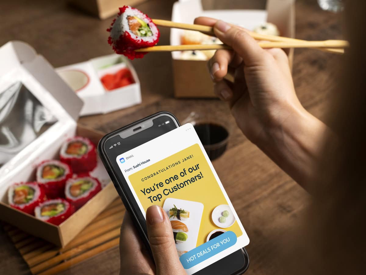 Email from a sushi restaurant