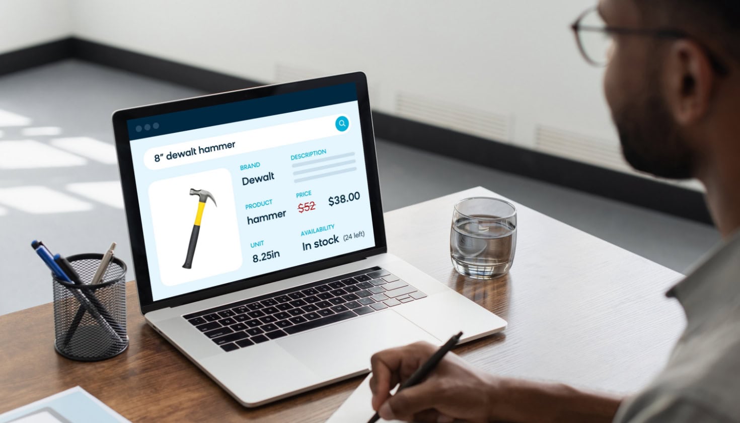 B2B distributor looking at product price breakdown