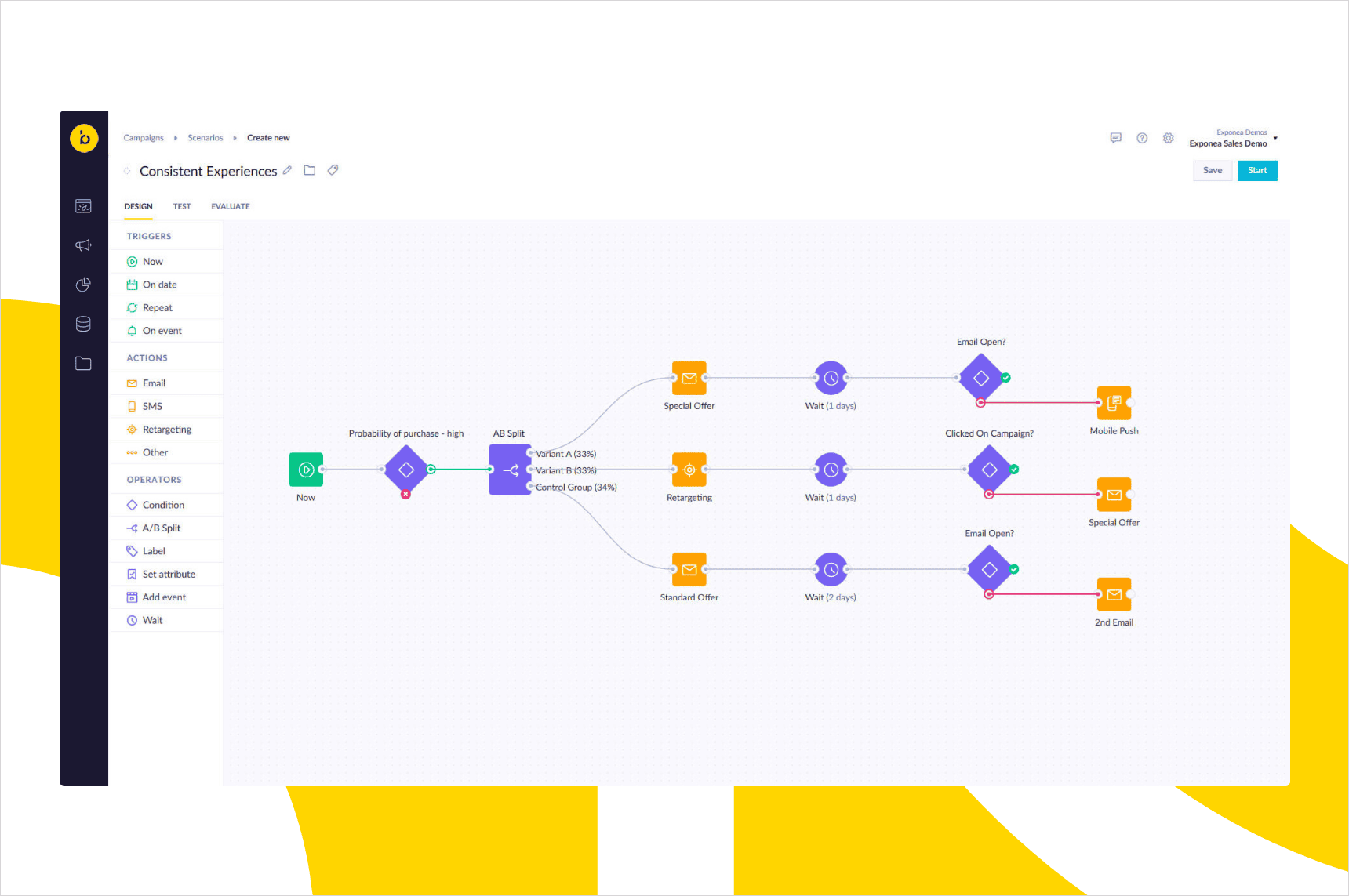 For a good push notification strategy, you need technology that facilitates entire customer journeys with omnichannel orchestration. 